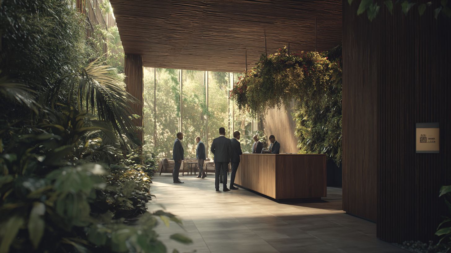 man in the reception