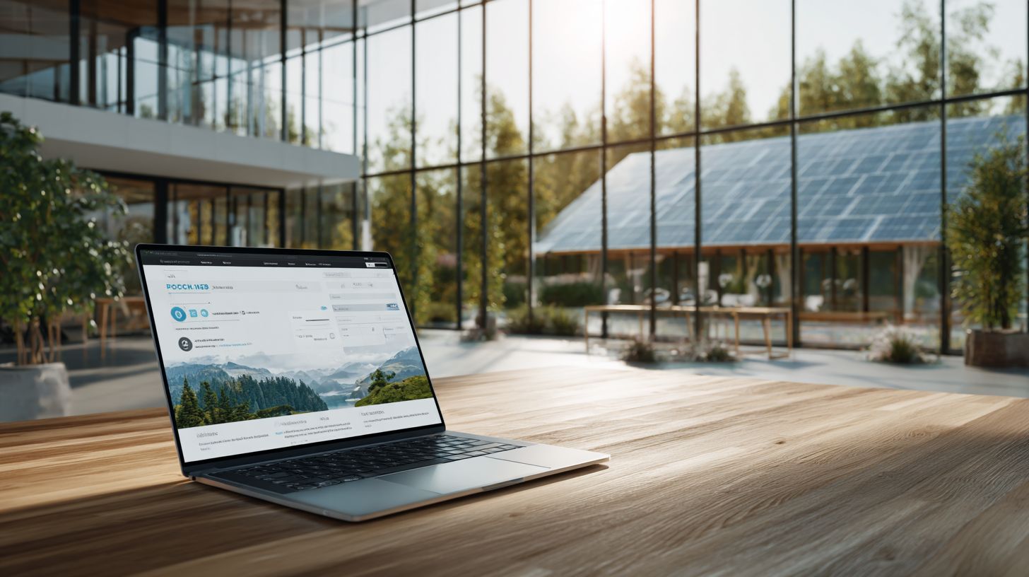 laptop on the table