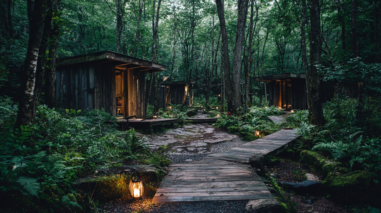 cabin in the middle of the forest