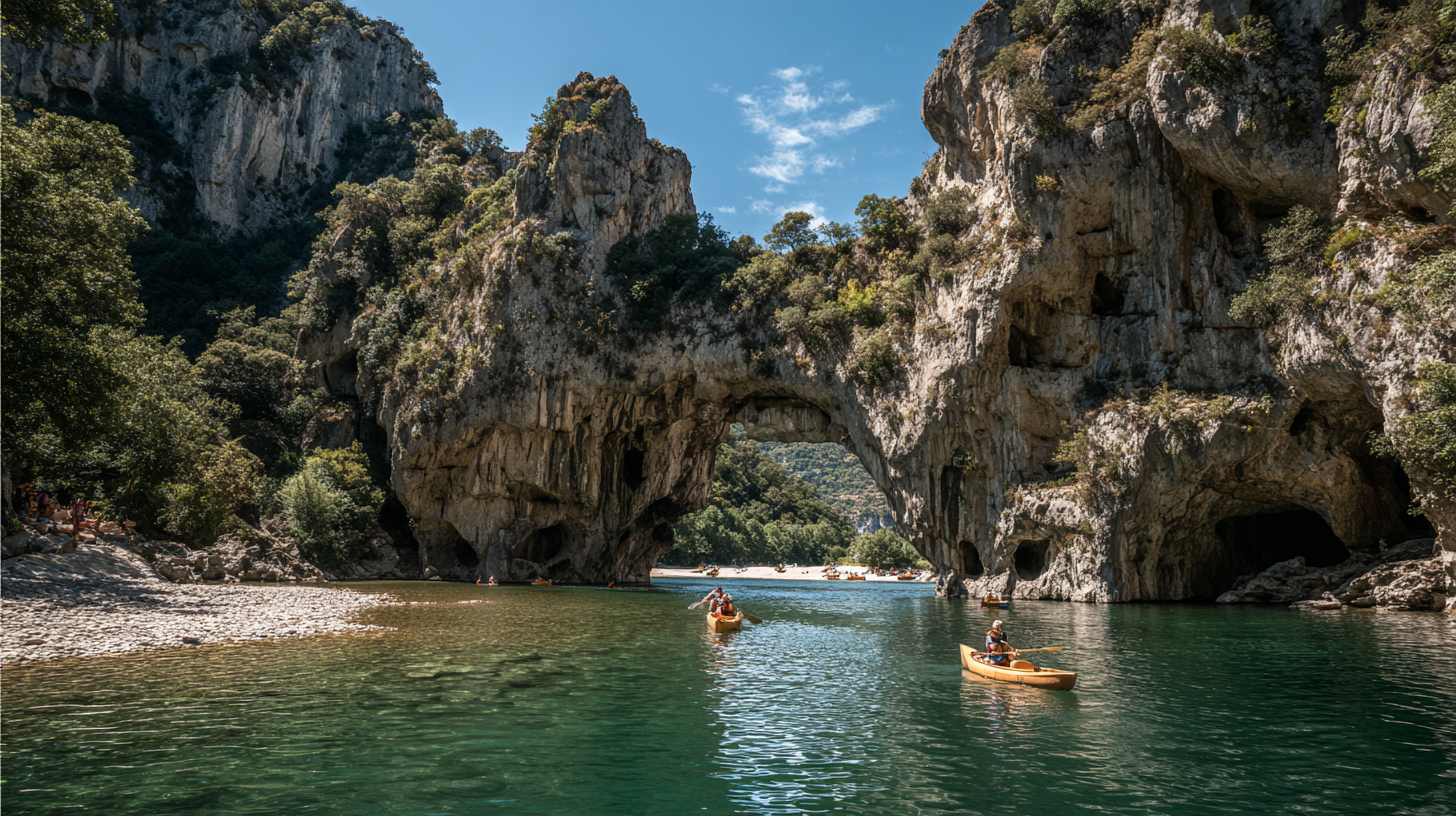 Canoeing in the Ardèche Gorge