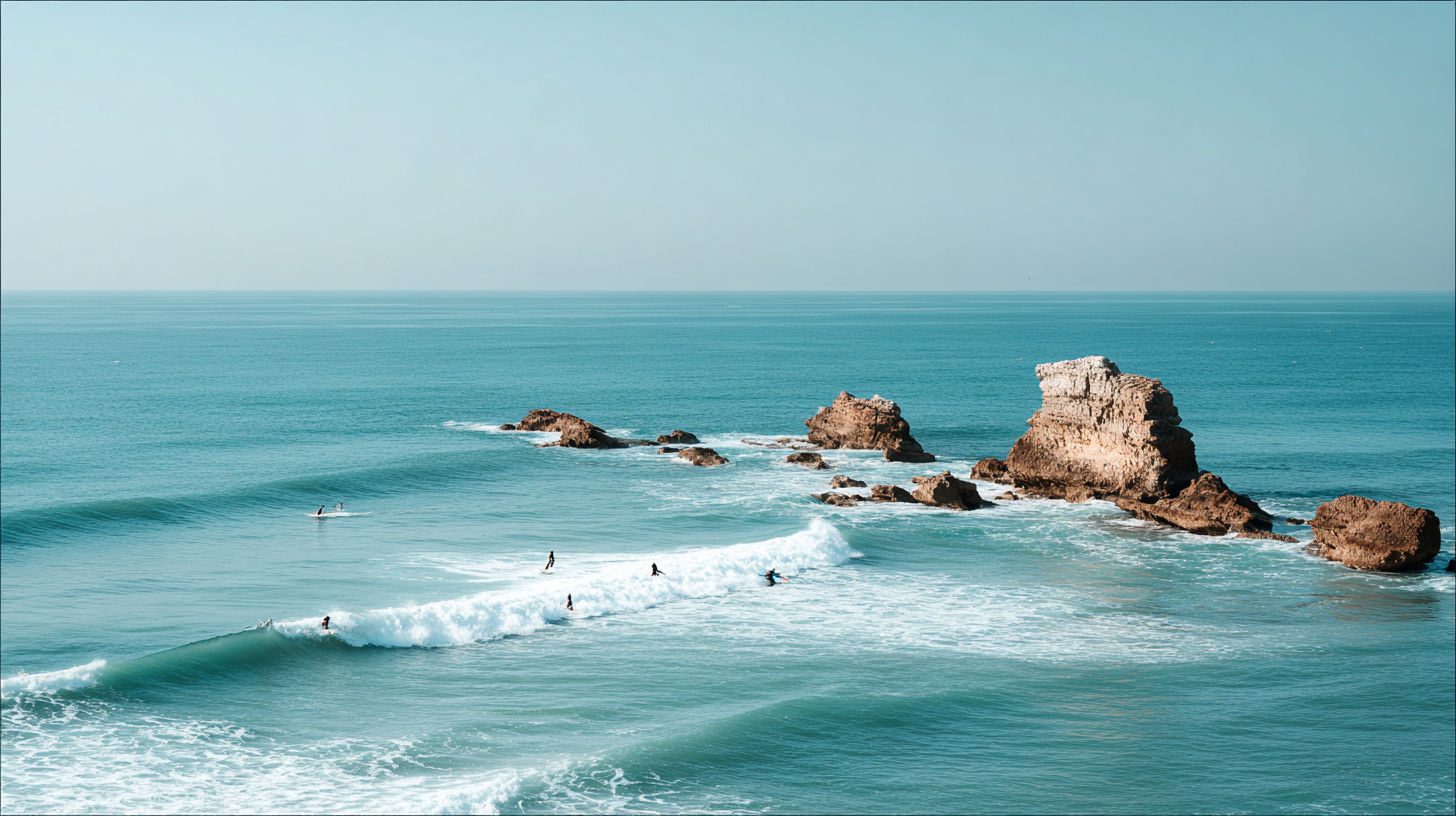 Surfing in Biarritz