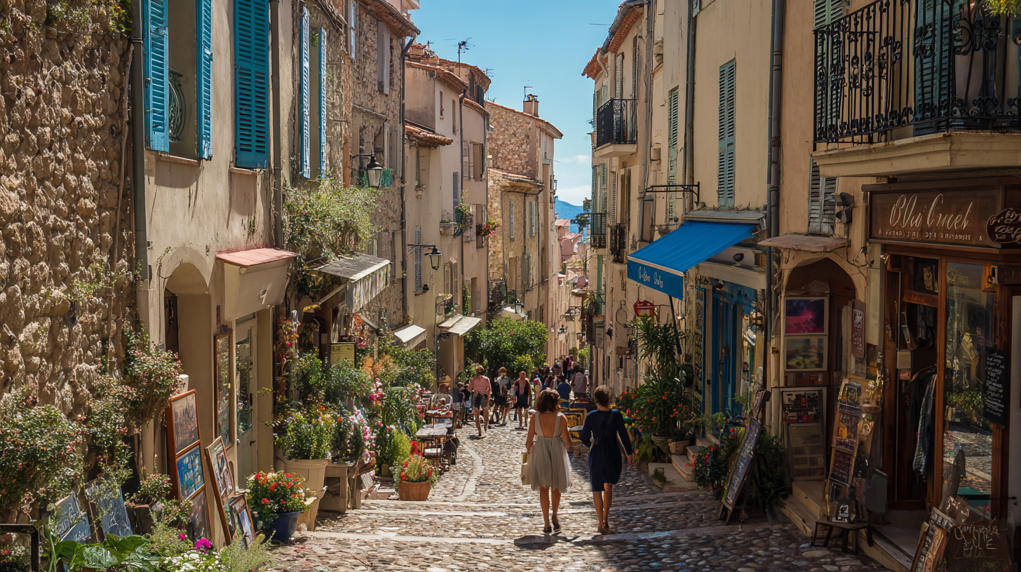 exploring Le Suquet’s cobbled paths exploring Le Suquet’s cobbled paths