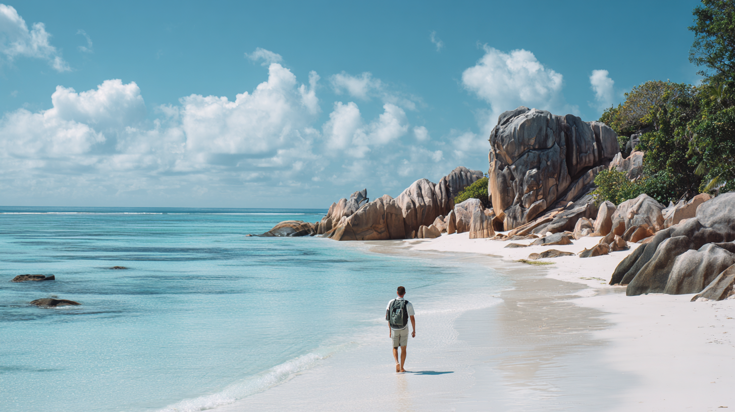 Beachcombing in Seychelles Beachcombing in Seychelles