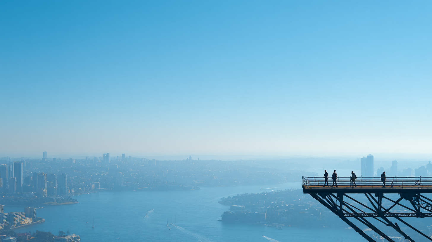 Harbor bridge climb in Sydney, Australia Harbor bridge climb in Sydney, Australia