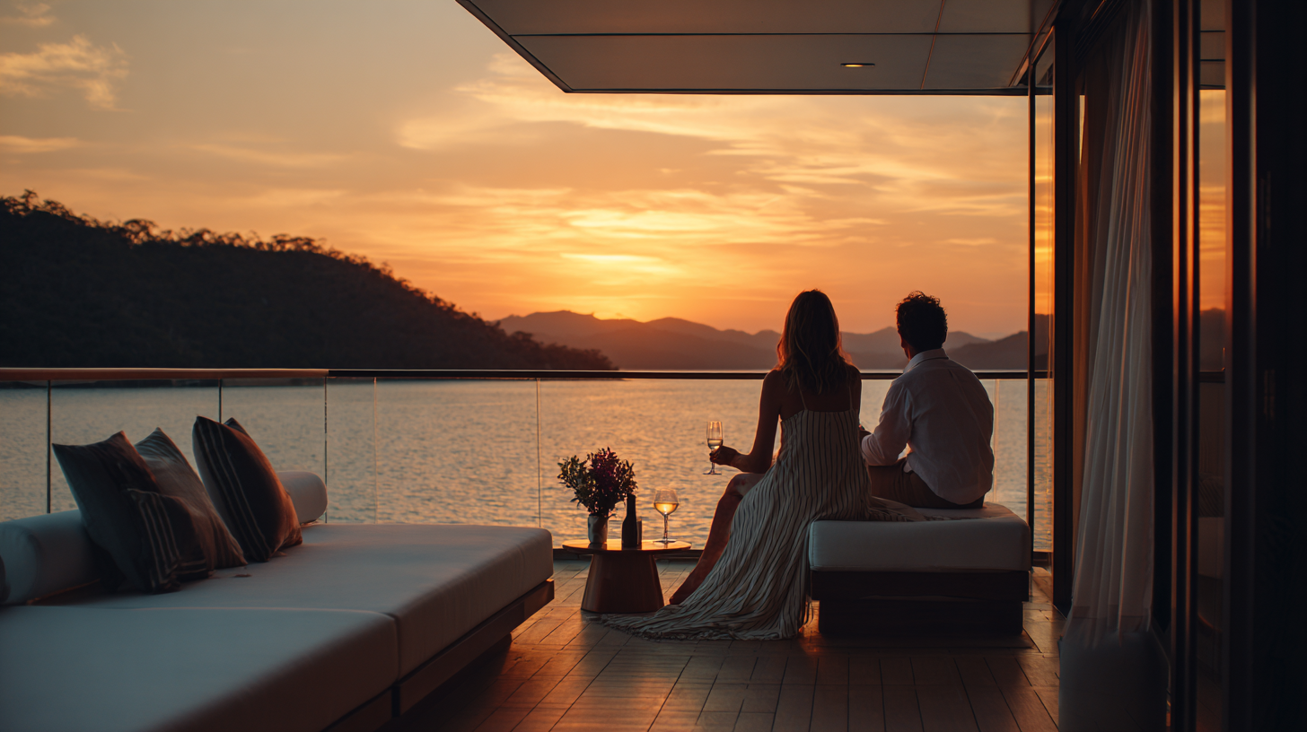 couple enjoying sunset