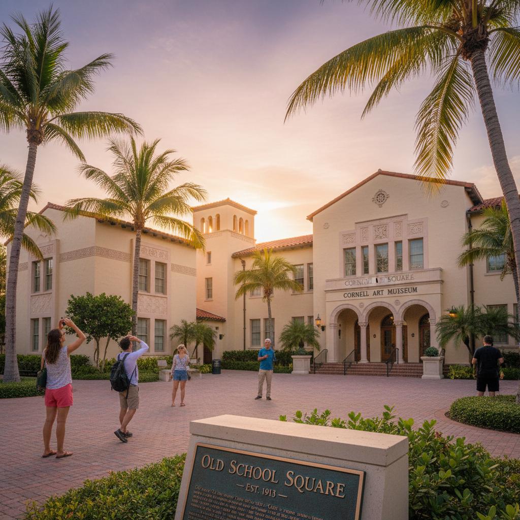 Dramatic sunset over Delray Beach with a captivating horizon of warm hues, evoking romance and adventure for luxury travelers. img-footer-top-3-95d872483daa4f0db174432aca8e5ef8