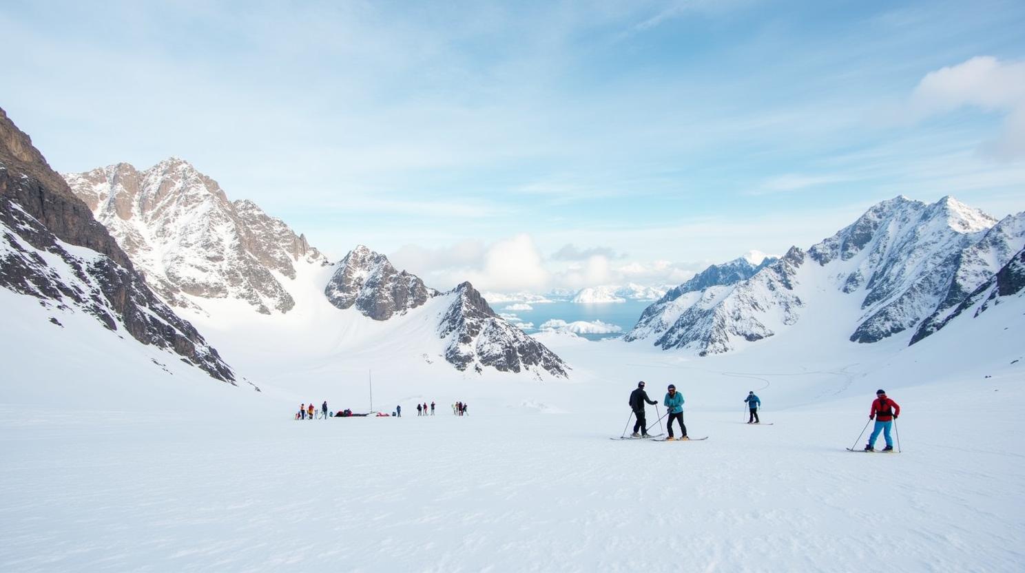 Legendary Greenland ski mountain showcasing dramatic beauty and world-class terrain, perfect for thrill-seekers. Legendary Greenland ski mountain showcasing dramatic beauty and world-class terrain, perfect for thrill-seekers.