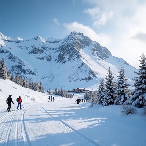 Prestigious winter destination in Greenland featuring dramatic mountain views and elite ski resort amenities. Prestigious winter destination in Greenland featuring dramatic mountain views and elite ski resort amenities.