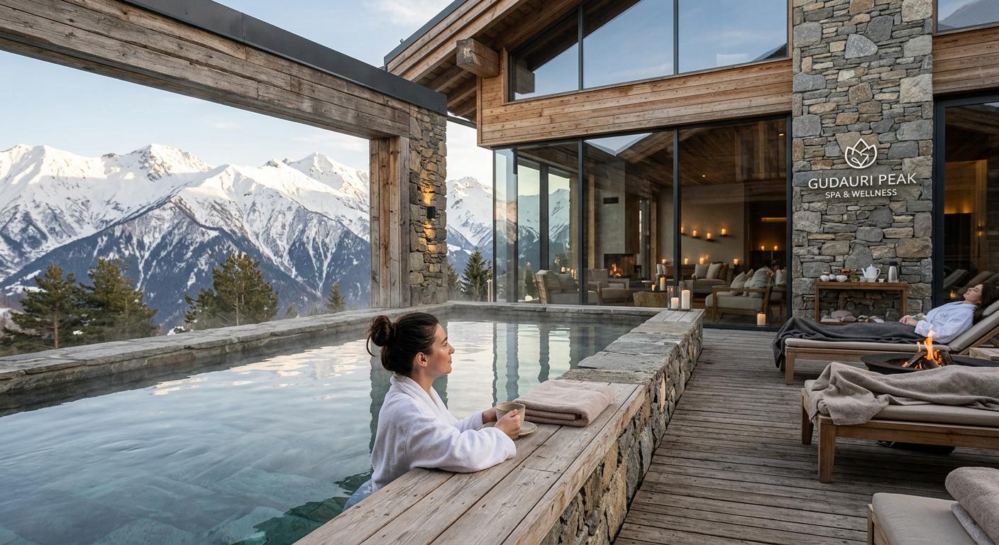 Upscale mountain spa in Gudauri featuring relaxation amenities in an alpine wellness design.