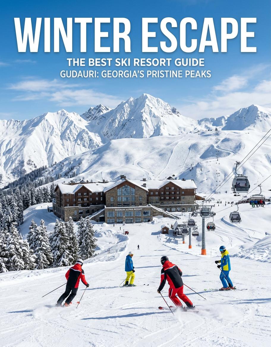 Renowned mountain resort in Gudauri featuring pristine winter environment and top-tier ski terrain.