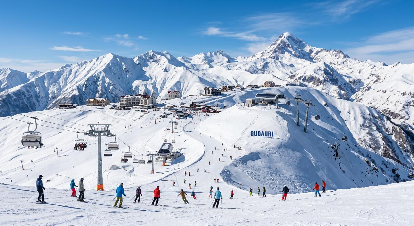 Legendary ski mountain in Gudauri showcasing spectacular alpine views and premium sport facilities.