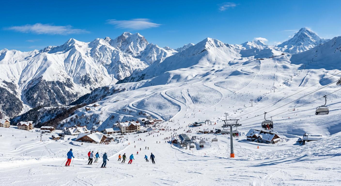Iconic winter resort in Gudauri with majestic landscapes and renowned ski slopes.
