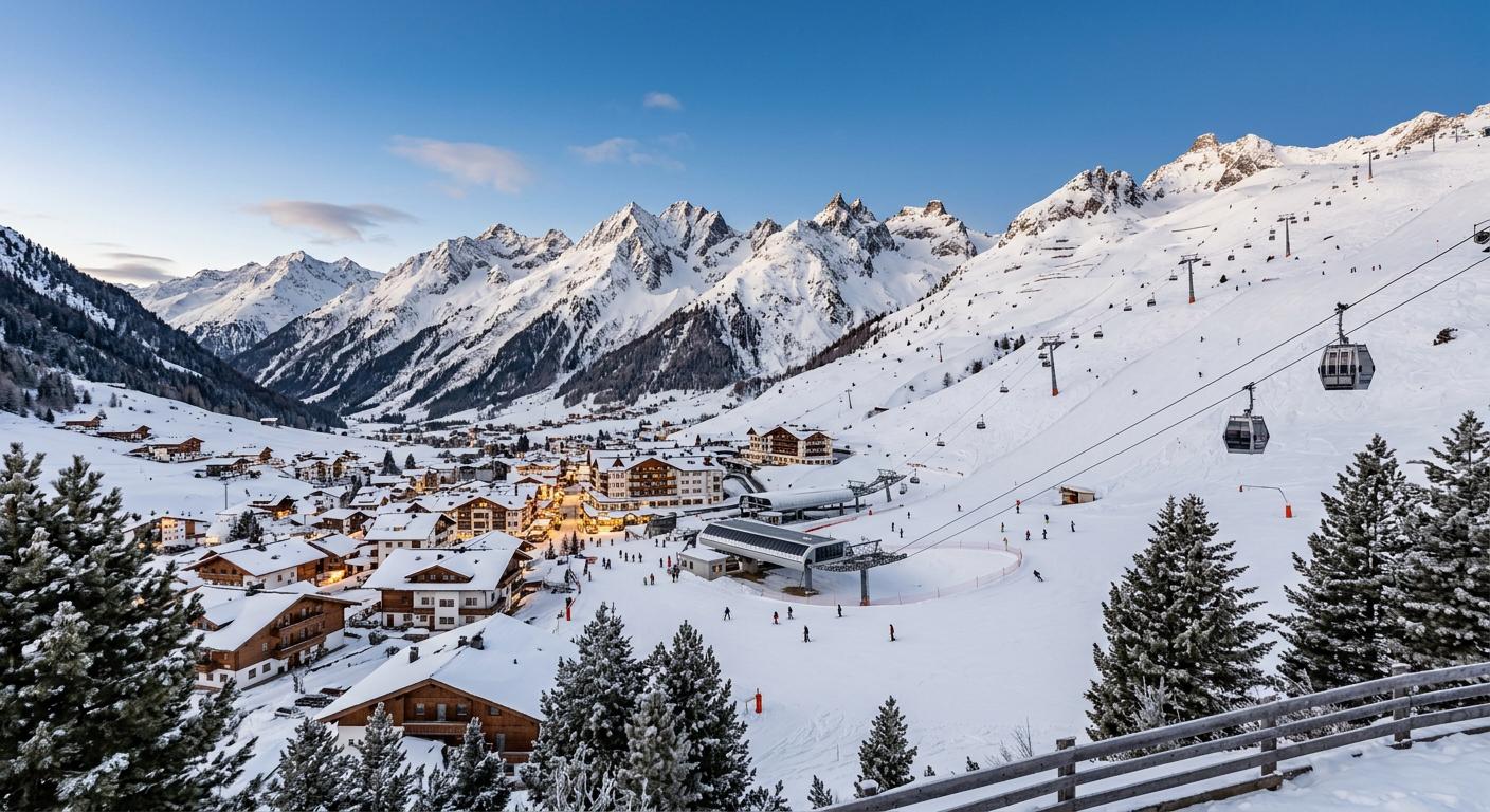 Prestigious Ischgl winter destination characterized by dramatic mountain scenery and elite facilities, showcased through professional imagery.