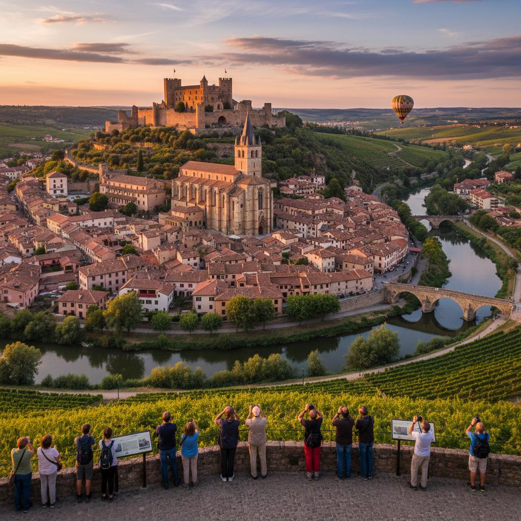 Historic town capturing cultural significance through preserved heritage sites.