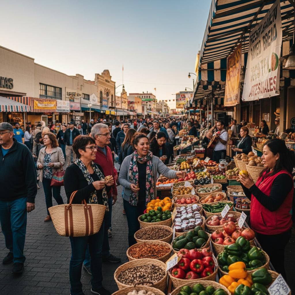 Bustling local market capturing authentic shopping experiences.