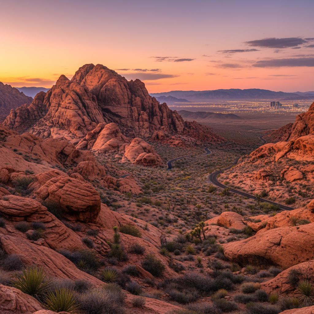 Striking Red Rock Canyon showcasing iconic natural beauty and landscape.