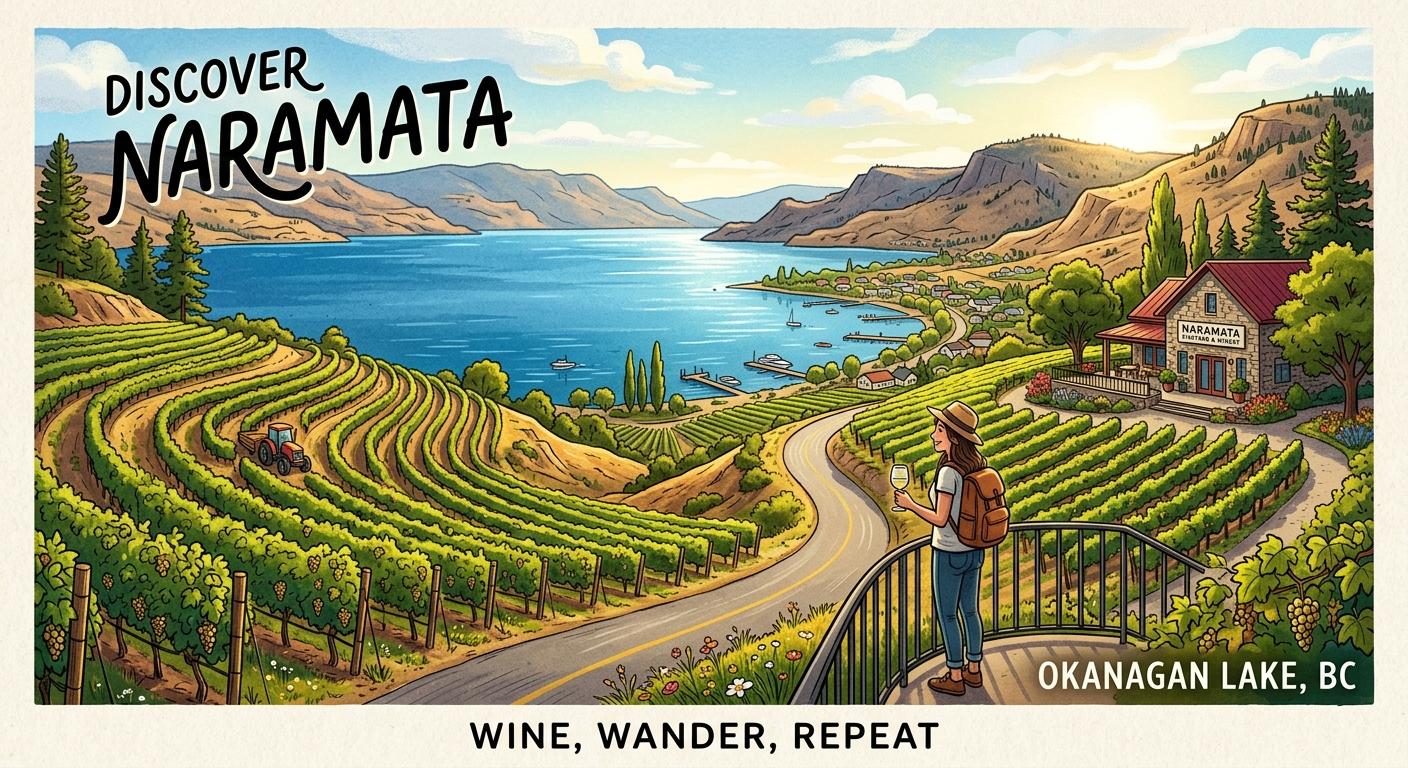 Visually appealing blog image of Naramata vineyards and Okanagan Lake, capturing the region's essence. Visually appealing blog image of Naramata vineyards and Okanagan Lake, capturing the region's essence.