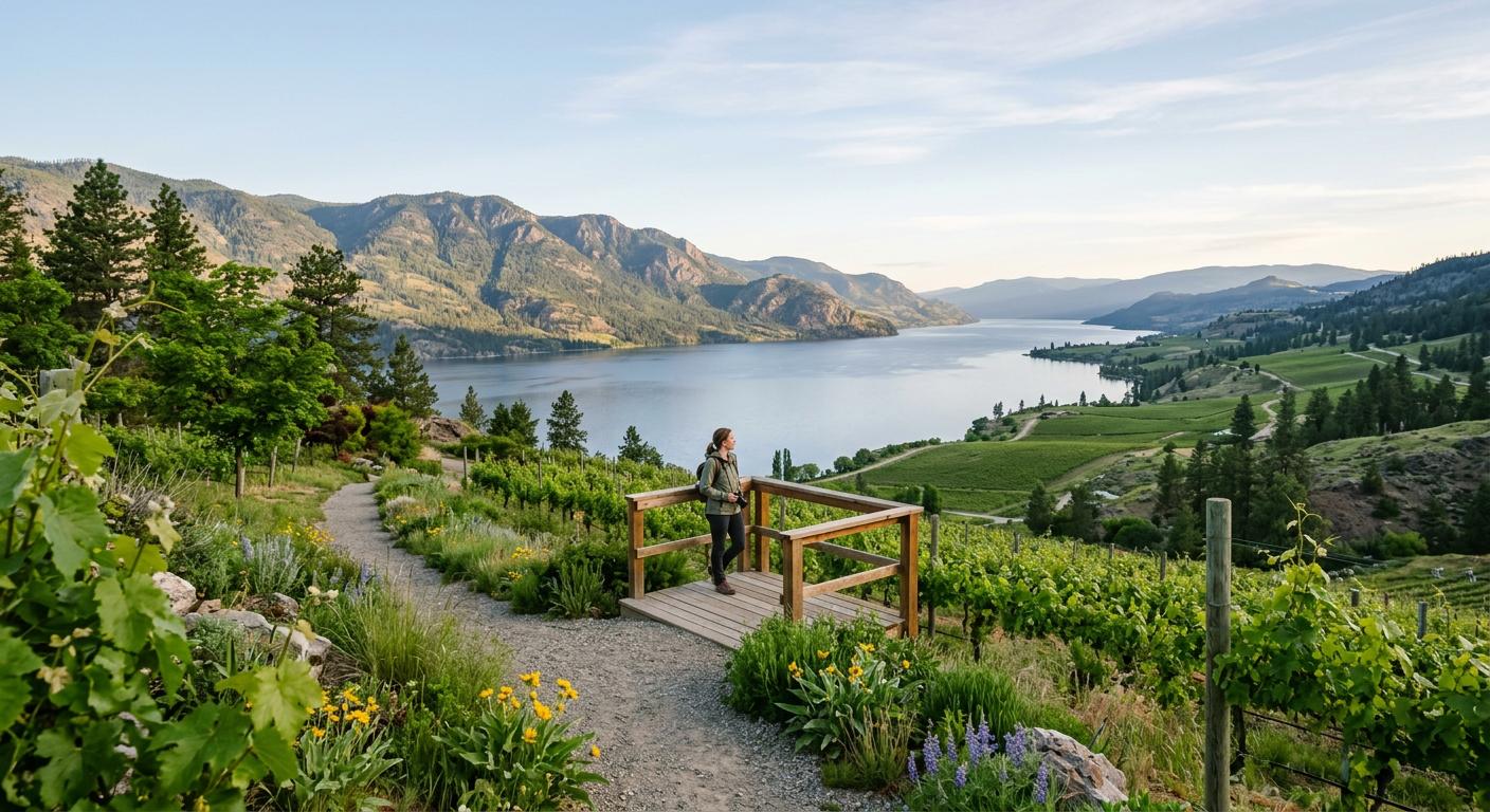 Peaceful natural landmark near Naramata with lush greenery, showcasing outdoor landscapes. Peaceful natural landmark near Naramata with lush greenery, showcasing outdoor landscapes.