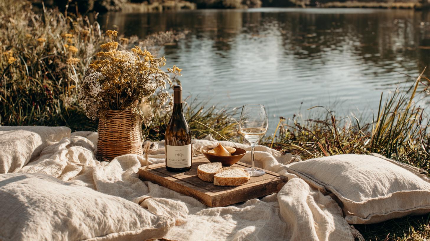 Captivating view of ripe grapes at Naramata Wineries, showcasing postcard-worthy landscapes and adventure. travelnerd-serene-vineyard-picnic-setup-with-wine-and-local-f-6377c4a7-ed65-41eb-bc98-c79fb7edd965-0