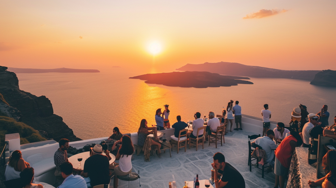 Santorini Sunsets: Wine Tasting in Greece's Island Paradise | Water Wine Travel: Seaside Sommelier - Where Waves Meet Wineries Santorini Sunsets: Wine Tasting in Greece's Island Paradise | Water Wine Travel: Seaside Sommelier - Where Waves Meet Wineries