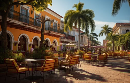 Plaza Santo Domingo in Cartagena Plaza Santo Domingo in Cartagena