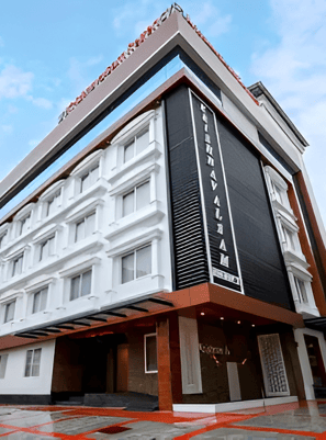 a building with a large sign on the side of it