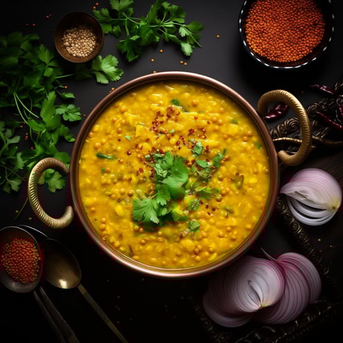 a bowl of dal tadka a bowl of dal tadka