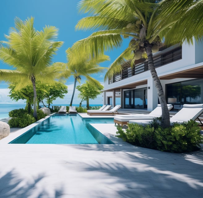 A pool with a view of the ocean A pool with a view of the ocean