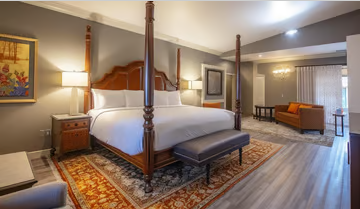 Spacious suite with elegant decor and a cozy ambience