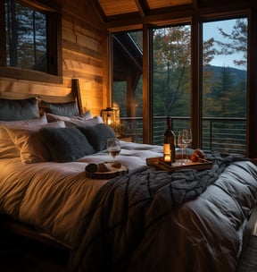 Multi-bedroom amenity in a luxury cabin rental in Cataloochee, North Carolina