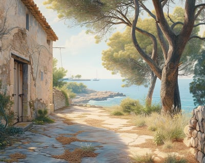 a house with a bicycle parked on the side of the road