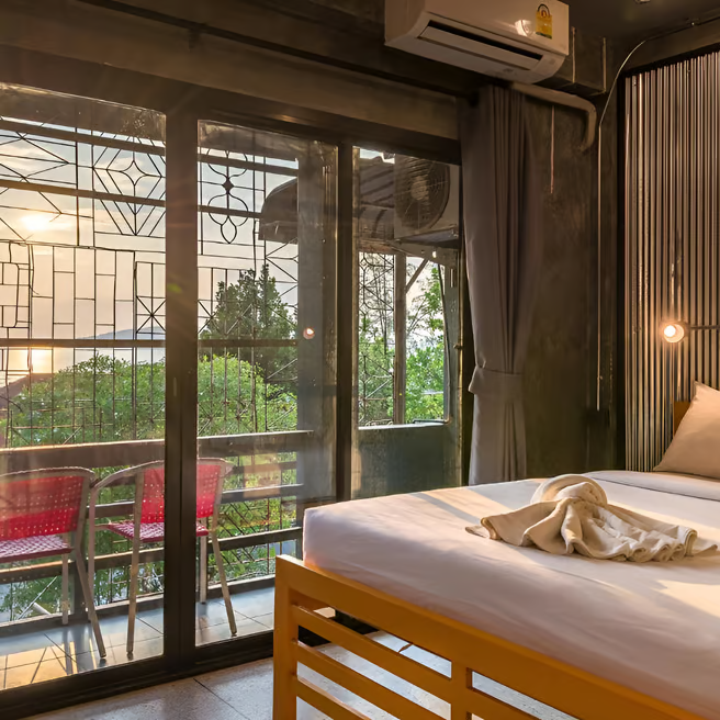 A pool with a view of the Patong Beach A pool with a view of the Patong Beach