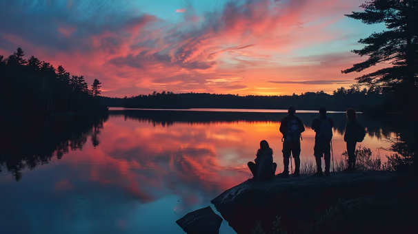 Golden hour at Indian Point: Where tranquility meets the horizon.