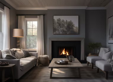 Interior of a cottage near Blasam Lake in Ontario, Canada. Interior of a cottage near Blasam Lake in Ontario, Canada.