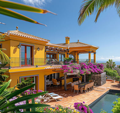 A spacious yellow house with a pool and patio, perfect for outdoor gatherings and relaxation. A spacious yellow house with a pool and patio, perfect for outdoor gatherings and relaxation.