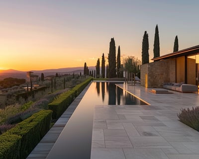 a modern elegant villa in Florence, Italy