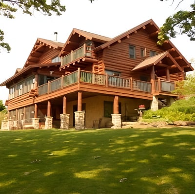 a large house with a large lawn in Madison, Wisconsin