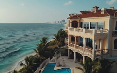 Beachfronts in Cancun, Mexico