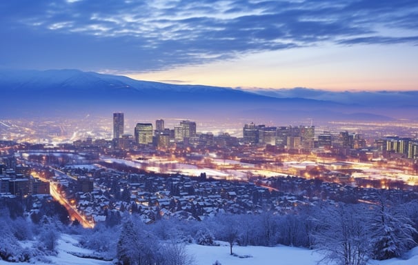 The snow-covered landscape of Turkey's capital of Ankara during winter. The snow-covered landscape of Turkey's capital of Ankara during winter.