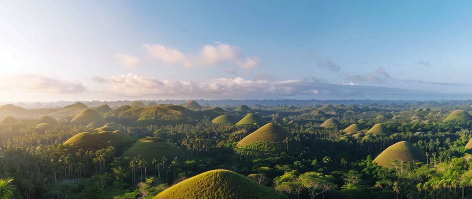 A view of the Chocolate Hills in Bohol.