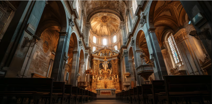 Inside of Ancient Cathedral church
