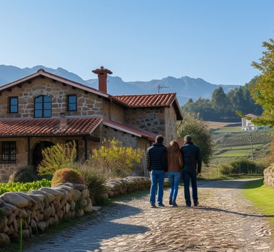 Creative depiction of a home for rent in Santiago, Spain