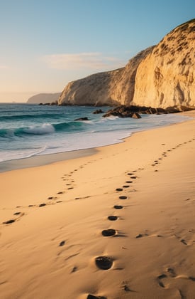 footprints prints of footprints and footprints on the sand