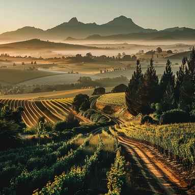 Stellenbosch-south-africa-scenery-in-sunrise