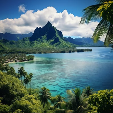  a mountain formation in the ocean