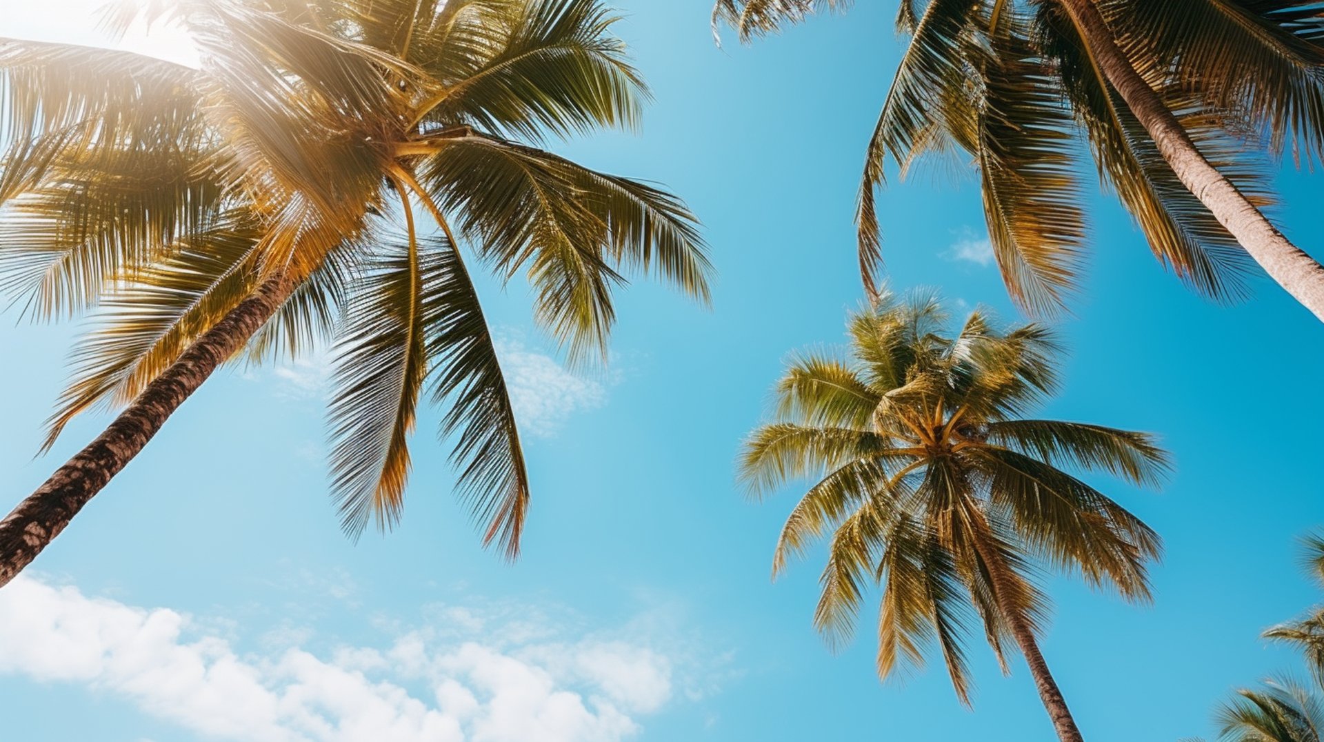 natural view with plam trees natural view with plam trees