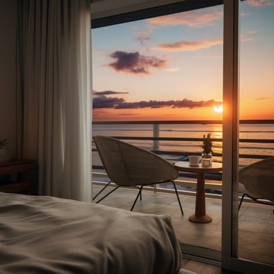 sunset view from hotel room