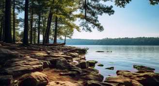 Tranquil shores of DeGray Lake, a serene Arkansas natural retreat