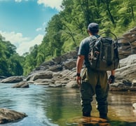 Angler finds solace in the serene fishing streams of Arkansas