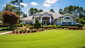 Home rental in 30a Florida with well-manicured lawn